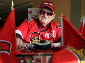 Donald 'Red' Wellington photographed in 2014. Blind since birth, Wellington regained his vision at age 61 after artificial lenses were surgically implanted in his eyes.