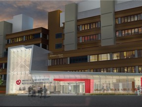 A rendering shows the planned renovation at the University of Ottawa Heart Institute.