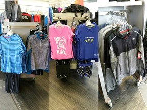 Investigators have distributed photos of clothing taken from the Running Room outlet on Hazeldean Road in Kanata.
