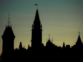 Parliament Hill and the Peace Tower.