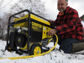 The cost of standard electrical generators like this one is less than 30 per cent what it was 25 years ago. Lower cost and less reliable electrical supply mean more and more Canadians own generators.