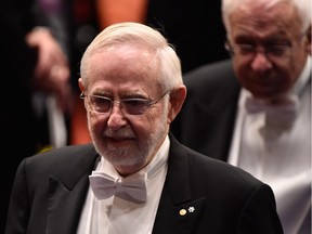Professor Emeritus Arthur B. McDonald, laureate of the Nobel Prize in Physics arrives at the Nobel Prize Awards Ceremony at Concert Hall on December 10, 2015 in Stockholm, Sweden.