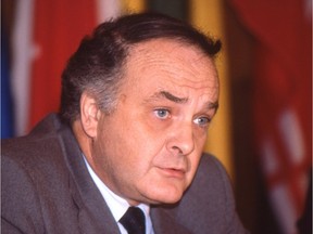 Then Manitoba Premier Howard Pawley is shown in this 1984 file photo. The Manitoba government says former NDP premier Howard Pawley has died. He was 81.