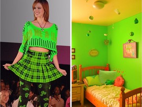 Dubbed Neon Slime Lime, this garish shade of fluorescent green should be avoided, says Spoonflower.com.
