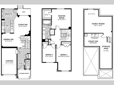 The Fairmont is a three-bedroom townhome with 1,833 square feet.