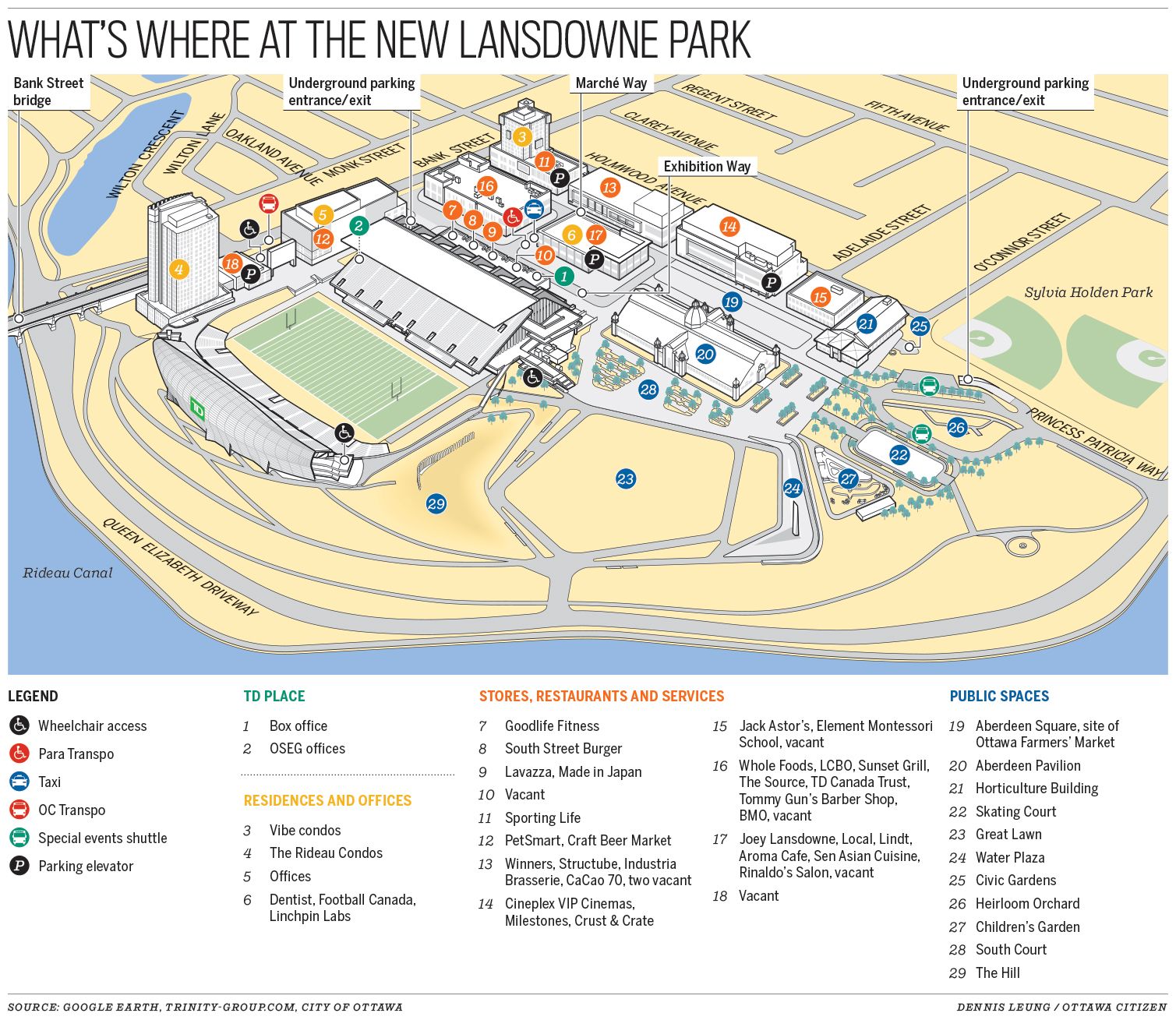 What's where at the new Lansdowne Park