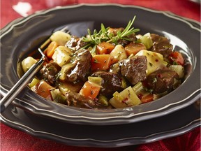 Beer Braised Beef and Root Vegetables.