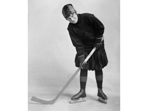 Eva 'Queen of the Ice' Ault played for the Ottawa Alert around the time of the First World War, and is credited with helping popularize women's hockey in Canada and the U.S. This photo was taken in January 1917.