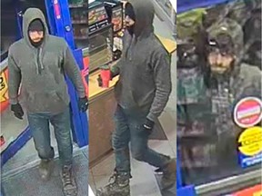Composite photos of suspect in Hawthorne Road convenience store robbery.