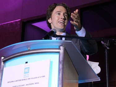 Keynote speaker Craig Kielburger shared the extrordinary story behind the origin of Free The Children at an inaugural gala evening supporting Free The Children's Adopt A Village India, held at the Hilton Lac Leamy on Saturday, January 30, 2016. (Caroline Phillips / Ottawa Citizen)