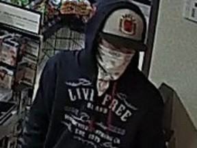 The suspect in a pair of convenience store robberies last December.