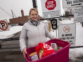 Lindsay Walsh, an Ottawa correctional officer who started a province-wide food drive, is challenging the Ontario government to match donations, using the food and furniture it bought in case of a strike.