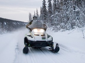 A Gatineau man is in hospital after a snowmobiling accident.