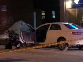 A man has died after he was hit while riding an E-Bike northbound on Cumberland St. In the Byward Market Monday, Jan. 11, 2016.