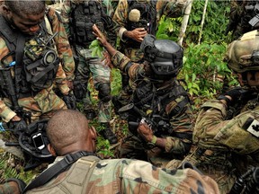 Canadian special forces are in Belize for a training exercise. In this file photo, members of the Canadian Special Operations Regiment from Petawawa are shown training in Jamaica with Jamaican special forces. Photo courtesy Canadian Special Operations Forces Command