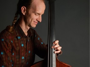 Montreal bassist Fraser Hollins, who plays the 2016 Ottawa Winter Jazz Festival, for story by Peter Hum