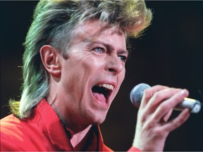 David Bowie, performing August 27 1987 at Ottawa Exhibition during his "Glass Spider Tour".