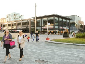 Shops and restaurants that are part of the Lansdowne Park redevelopment in Ottawa on September 27, 2015.