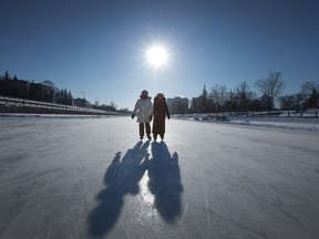 Skaters on the Rideau Canal Skateway.