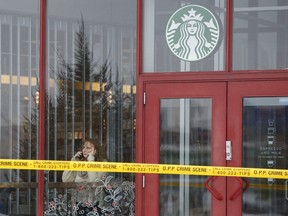 The Starbucks at the Pinecrest Shopping Centre was shut down after a man harmed himself on Tuesday