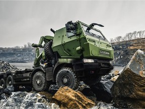 U.S. defence firm Oshkosh is alleging that the Canadian government unfairly awarded a $834 million contract that would see Mack Trucks deliver vehicles, such as the one in the photo, to the Canadian Forces. Photo courtesy Mack Trucks
