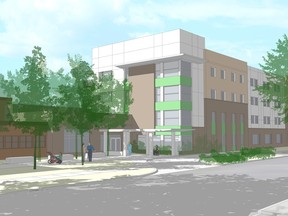 An artist's conception of the Carlington Community Health Centre at 900 Merivale Rd.
