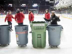 The Ottawa 67's game against the Niagara Ice Dogs was postponed due to a leaking roof causing unsafe ice conditions at TD place arena on Saturday, Feb. 20, 2016.