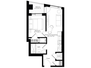 The smallest unit is The Carr, a 444-square-foot one-bedroom starting at $246,990.