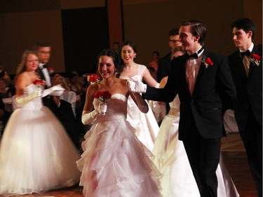 A group of 12 debutantes and 12 cavaliers opened up the 19th edition of the Viennese Winter Ball at The Westin hotel on Saturday, February 20, 2016, by performing the polonaise with the Thirteen Strings Chamber Orchestra.