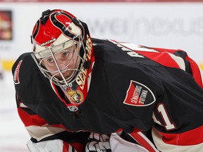If the Senators are still in the hunt for a playoff spot next week, the Ottawa Senators number one netminder may get back into the race himself. The left knee injury that caused him to leave Tuesday’s game against St. Louis isn’t as serious as originally feared and X-rays came negative.