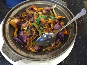 "Fish-flavoured" eggplant is one of the Sichuanese dishes at Bashu Seafood Restaurant at Merivale and Hunt Club roads.