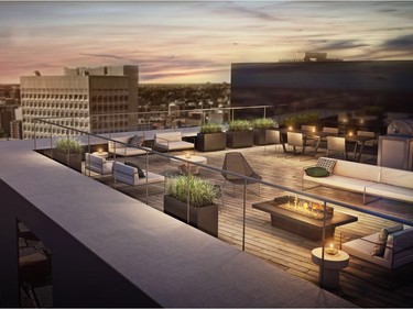 A rooftop terrace with fire pits will look out over Sandy Hill for a ‘serene and peaceful view,’ says broker Derek Nzeribe.