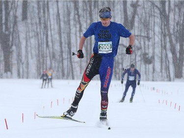 The Gatineau Loppet wrapped up it's 38th edition with skate-style races in Gatineau Quebec Sunday Feb 28, 2016. Petri Bailey took first place in the 27km race with a time of 1:21:59.7. Hundreds of skiers took part in the Gatineau Loppet Sunday, the biggest international cross-country ski event in Canada.