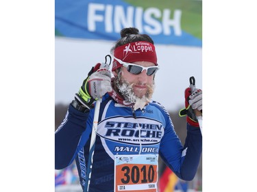 The Gatineau Loppet wrapped up it's 38th edition with skate-style races in Gatineau Quebec Sunday Feb 28, 2016. 02:27:30.3 took 26th place in the 51km race with a time of 02:27:30.3. Hundreds of skiers took part in the Gatineau Loppet Sunday, the biggest international cross-country ski event in Canada.
