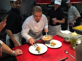 Shenzhen chef Mark Wu at work in the kitchen of Montreal's Europea restaurant