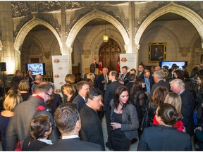 Journalists and parliamentarians gathered in the House of Commons foyer as the Canadian Parliamentary Press Gallery launched its celebrations marking the Gallery¹s 150th anniversary with a reception.