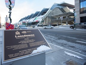 Lansdowne plaque and TD Place Arena