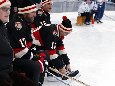 Members of the Senators Alumni took on members of the Maple Leafs Alumni in a 3-on-3 game of shinny at the Senators Rink of Dreams, Saturday, Feb. 6, 2016.