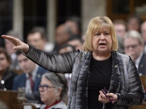 MaryAnn Mihychuk, Minister of Employment, Workforce Development and Labour answers a question during Question Period in the House of Commons on Monday.