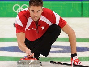 John Morris during the Olympic men's Curling at the Vancouver Olympic Center in Vancouver, B.C., on Monday, Feb. 22, 2010.