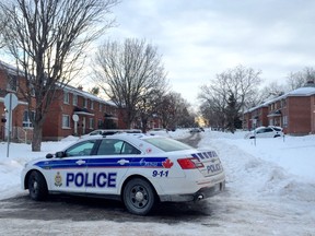 Police on the scene of a fatal stabbing near King George Street and Lawson Park in Overbrook.