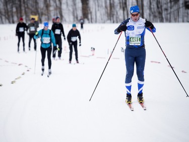 Peter Parken races in the 27 km Classique part of the Gatineau Loppet that took place Saturday February 27, 2016.