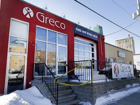 The Greco Fitness outlet on Beech Street in Ottawa's Little Italy area was closed after staff arriving Monday morning found bullet holes in the front windows.