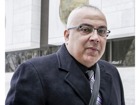 Roland Eid on Monday walks to the Ottawa Courthouse where he listened to the Crown's final submissions in a criminal fraud case involving his former company, ICI Construction.