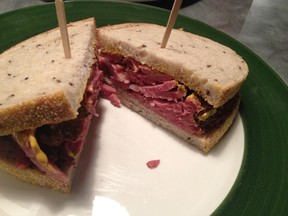 Smoked meat sandwich at Meat in the Middle- pix by Peter Hum  Ottawa Citizen Photo Email