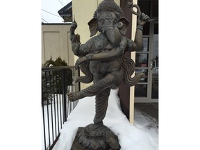 Statue of Lord Ganesh was stolen from outside the East Indian Company restaurant Wednesday night.