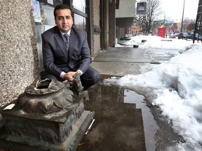 Anish Mehra, owner of the East Indian Company, where a six-foot brass statue of Lord Ganesh was stolen from outside his Somerset Street restaurant Wednesday night.