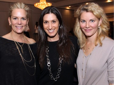 The well-attended Revive Your Style benefit, held Sunday, January 31, 2016, attracted a style-conscious crowd, including, from left, Taryn Gunnlaugson and her friends, Lianne Laing and Andrea Gaunt.