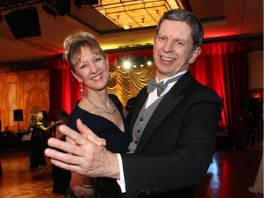 Tripping the light fantastic on the dance floor were Franklin Holtforster, CEO of Colliers International, with wife, Birgitte Alting-Mees, who was on the organizing committee for the 19th edition of the Viennese Winter Ball, held at The Westin hotel on Saturday, February 20, 2016.