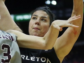 Carleton's Heather Lindsay had 17 points and 10 boards in a win over Waterloo.